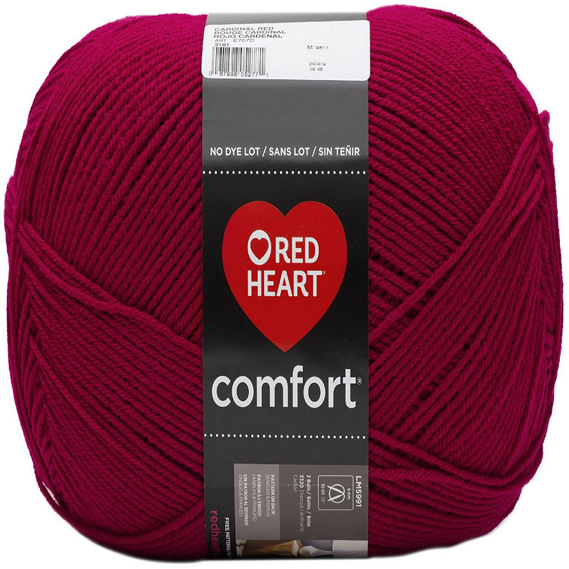 Red Heart Comfort Yarn-Cardinal Red | Oriental Trading