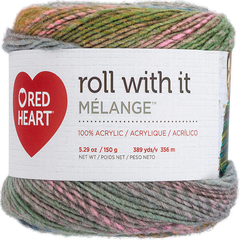 Red Heart Roll With It Melange Yarn-Green Room Image