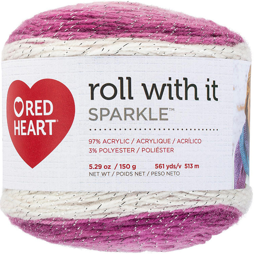 Red Heart Roll With It Sparkle Yarn-Pixie Image