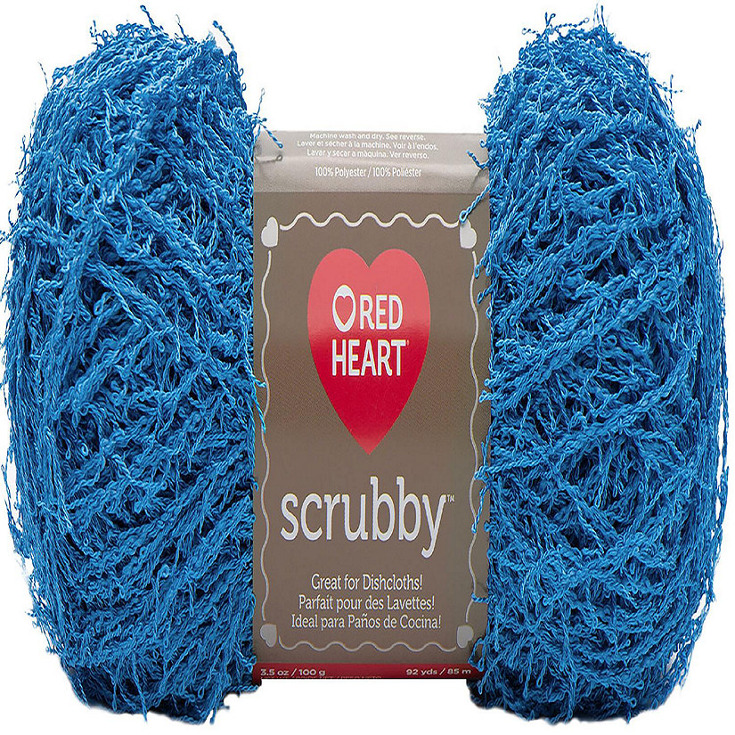 Red Heart Scrubby Yarn-Ocean Image