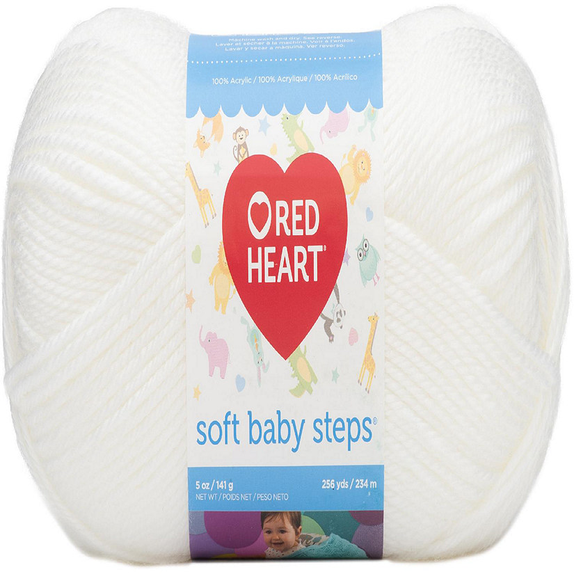 Red Heart Soft Baby Steps Yarn-White Image