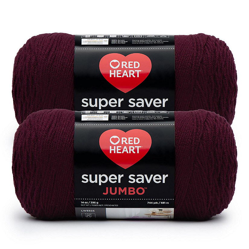 Red Heart Super Saver Yarn 2 Pack-Claret Image