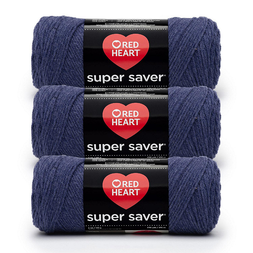 Red Heart Super Saver Yarn 3/Pack-Denim Image