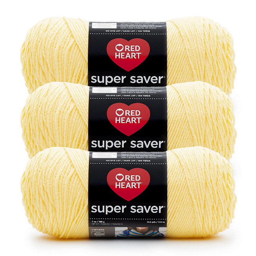 Red Heart Super Saver Yarn 3/Pack-Lemon Image