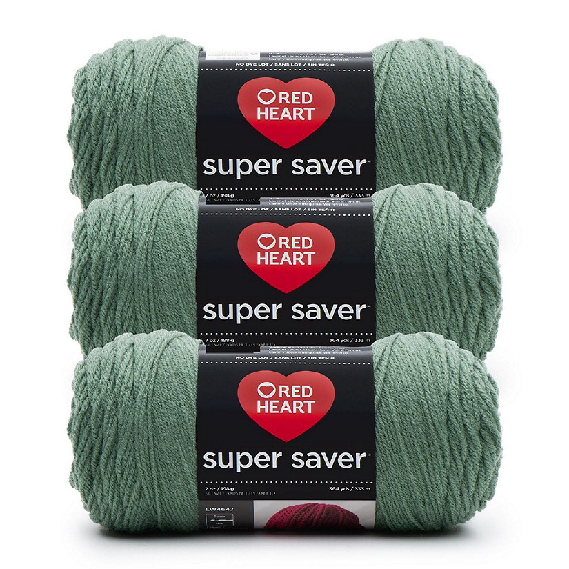 Red Heart Super Saver Yarn 3/Pack-Light Sage Image