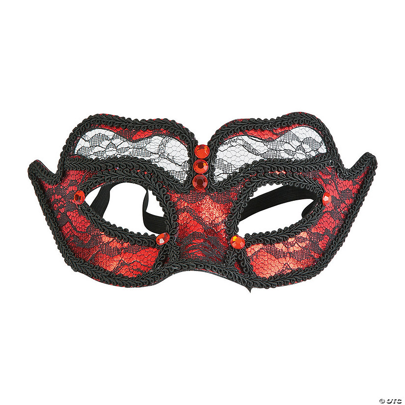 Red Lace Masks 6 Pc. Oriental Trading