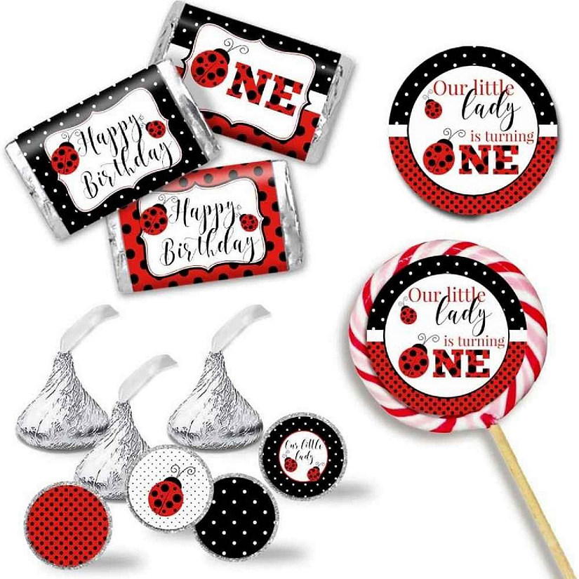 Red Ladybug 1st Birthday Sticker Bundle 429pc. by AmandaCreation Image