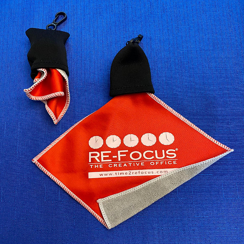 Red Microfiber Cleaning Cloth Key Chain Image