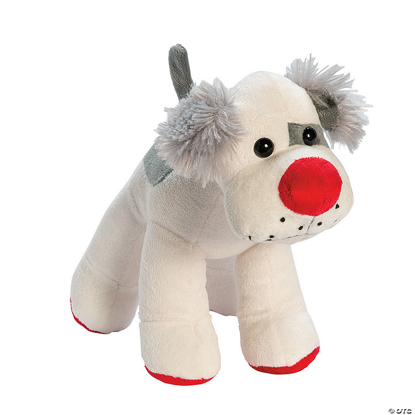 Red-Nosed Stuffed Dog Image