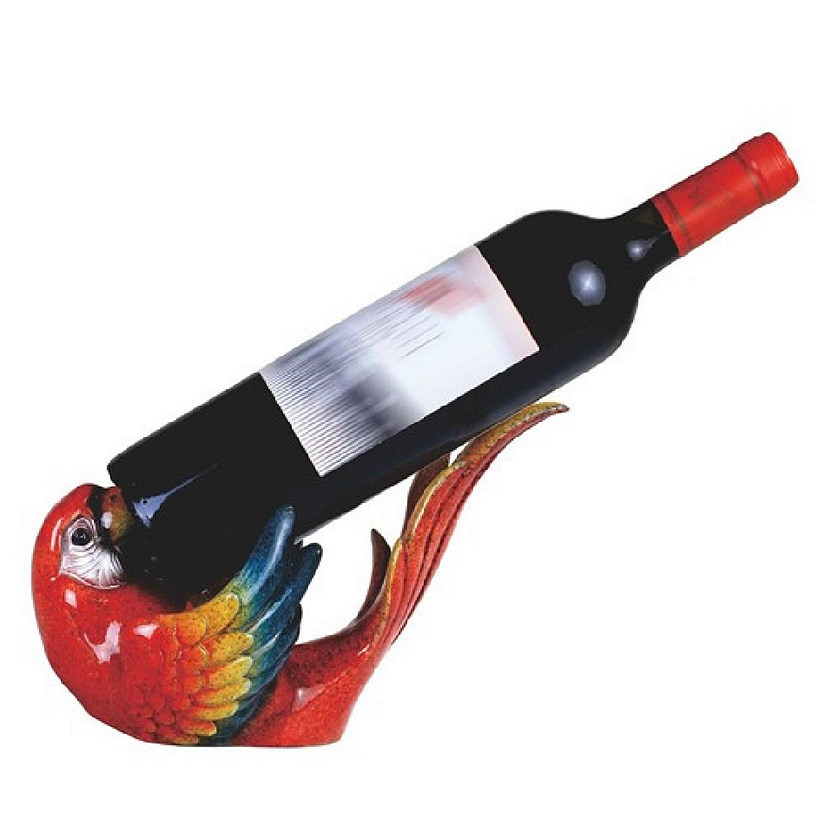 Red Parrot Wine Red Bottle Holder 9 Inch New Image