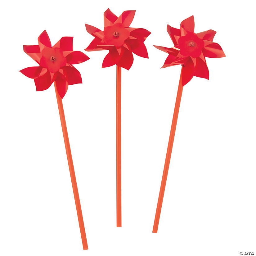 Red Pinwheels - 36 Pc. Image