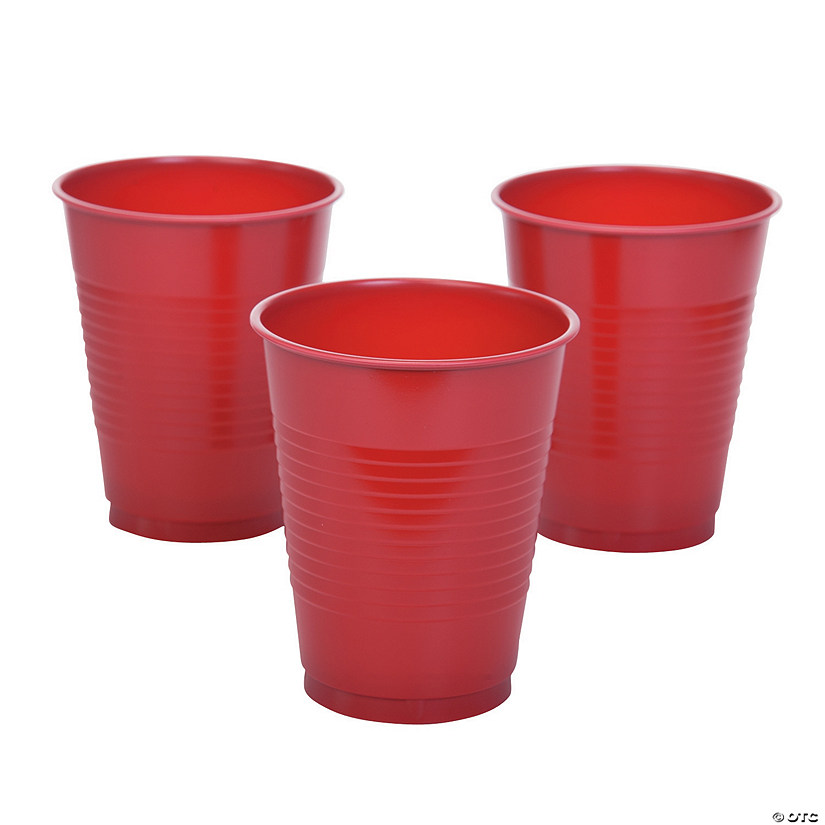 Red plastic cups 20 ct oriental trading
