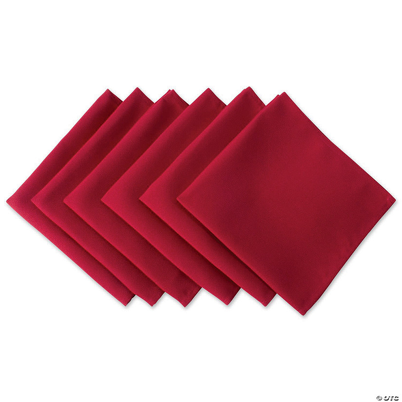 Red Polyester Napkin (Set Of 6) Oriental Trading