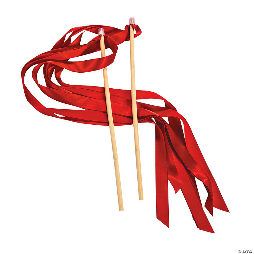 Red Ribbon Wands - 24 Pc. Image