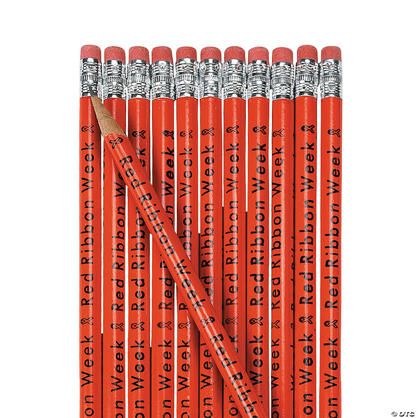 Red Ribbon Week Pencils - 24 Pc. | Oriental Trading