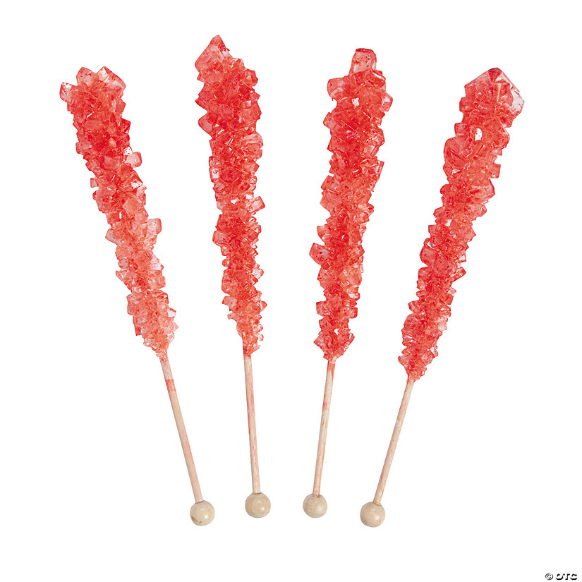 Red Rock Candy Lollipops - 12 Pc. Image