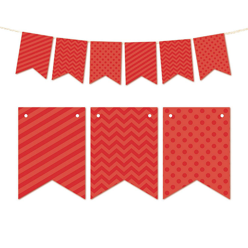 Red Rustic Bunting Banner 9ft Image