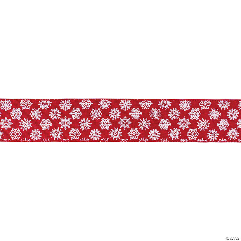 Red Snowflake Ribbon (Set of 2) 2.5" Proper 10 Yds. Image