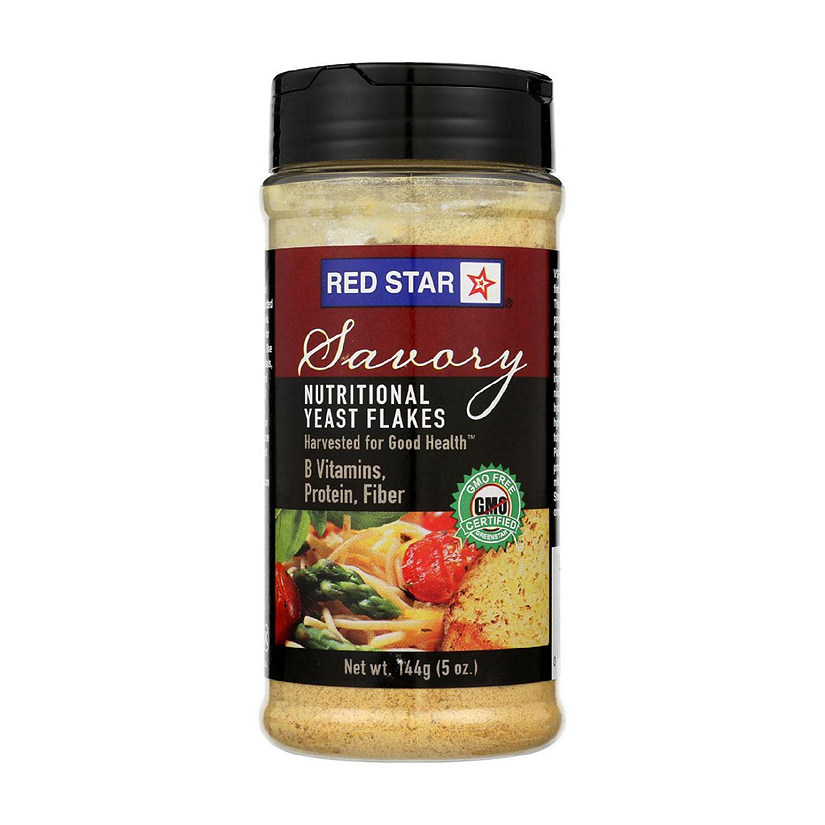 Red Star Nutritional Yeast Vegetarian Support Formula Yeast Flakes Mini 5 oz Pack of 6 Image