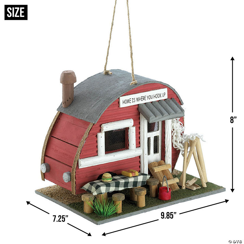 Red Trailer Birdhouse 8.25X6.125X6.75&amp;#8221; Image