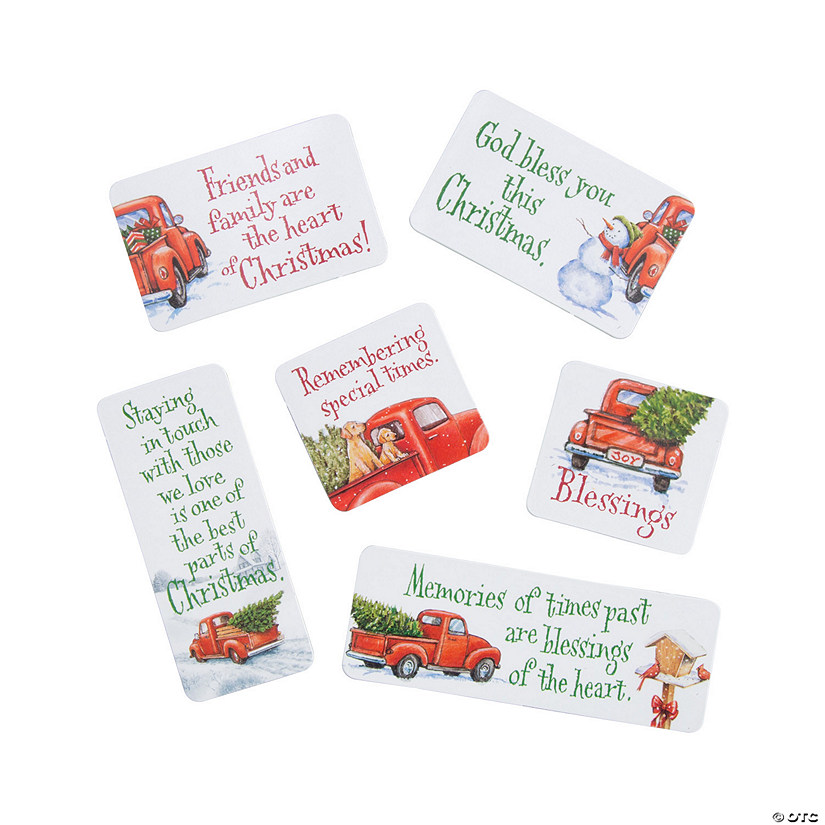 Red Truck Christmas Magnets - 6 Pc. Image