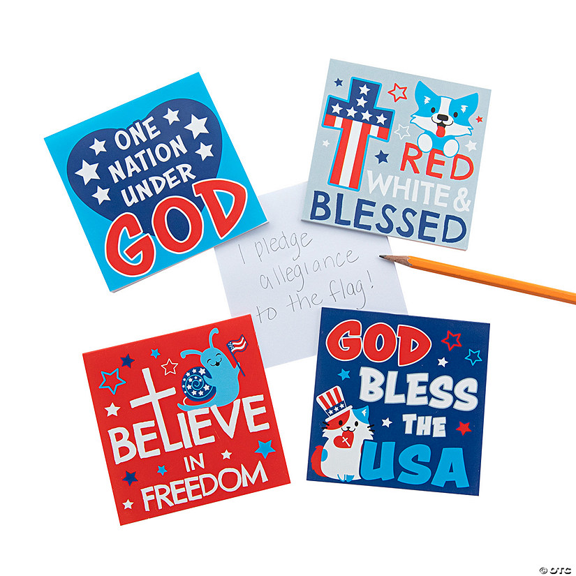 Red White & Blessed Notepads - 24 Pc. Image