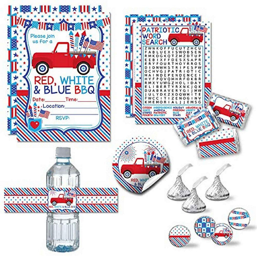 Red, White &amp; Blue BBQ Party Bundle 381pc. by AmandaCreation Image