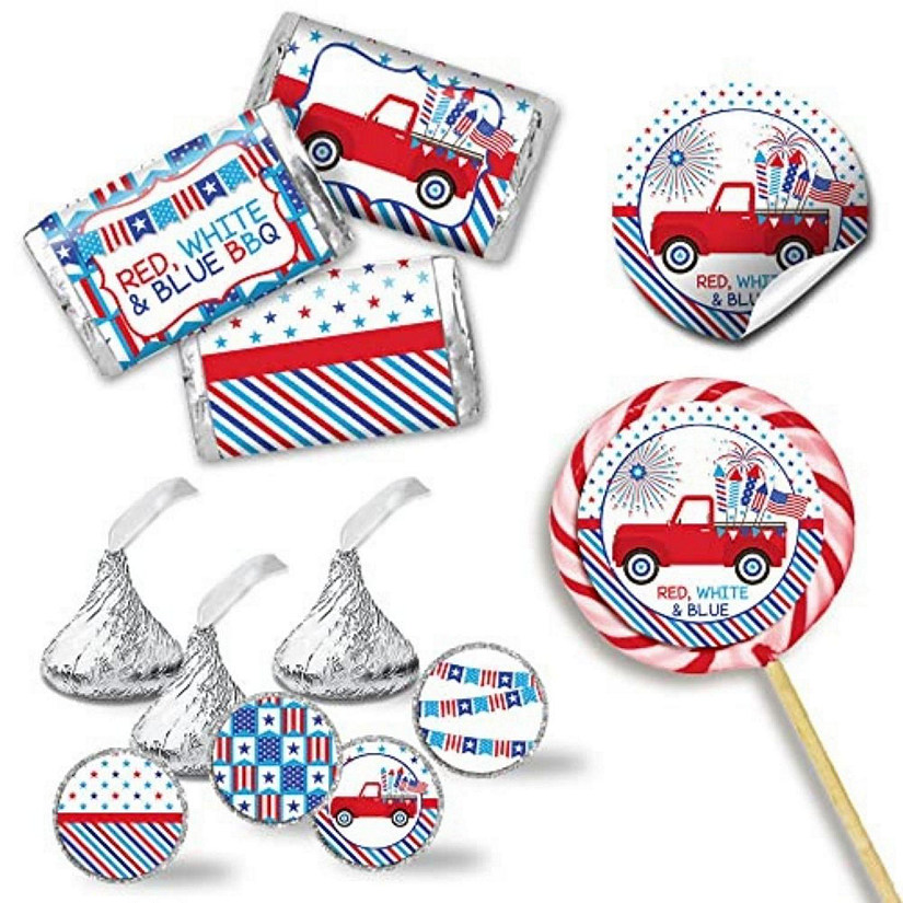 Red, White &amp; Blue BBQ Sticker Bundle 429pc. by AmandaCreation Image