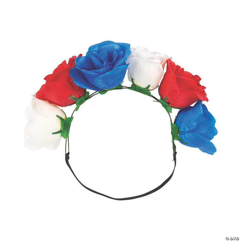 Red, White & Blue Floral Headband Image