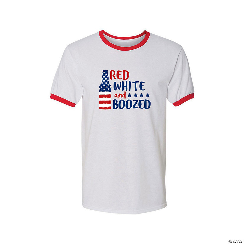 Red White & Boozed Adult&#8217;s T-Shirt Image