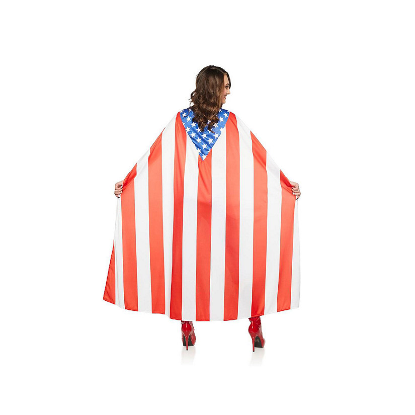 Red White Blue Adult Costume Cape Image