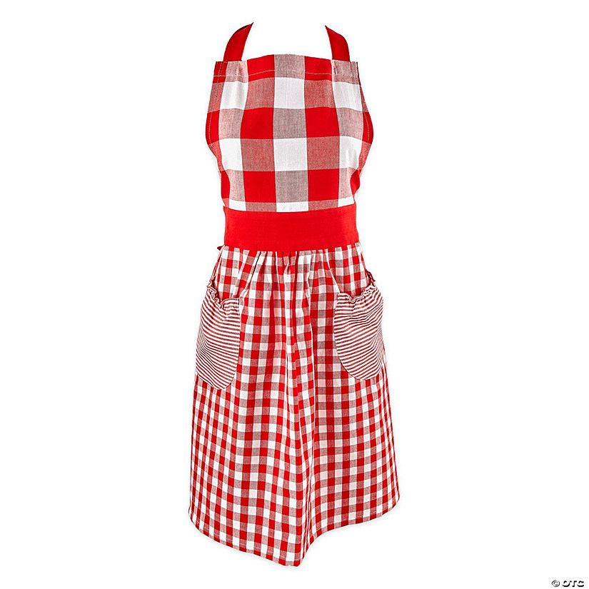Red/White Gingham Apron | Oriental Trading