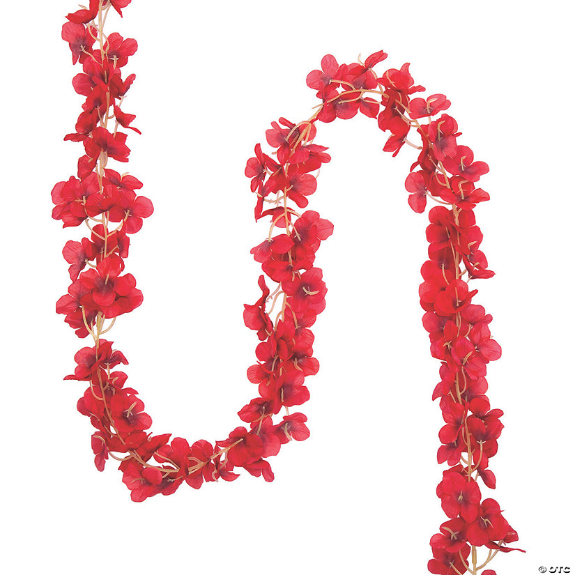 Red Wisteria Floral Garland Image