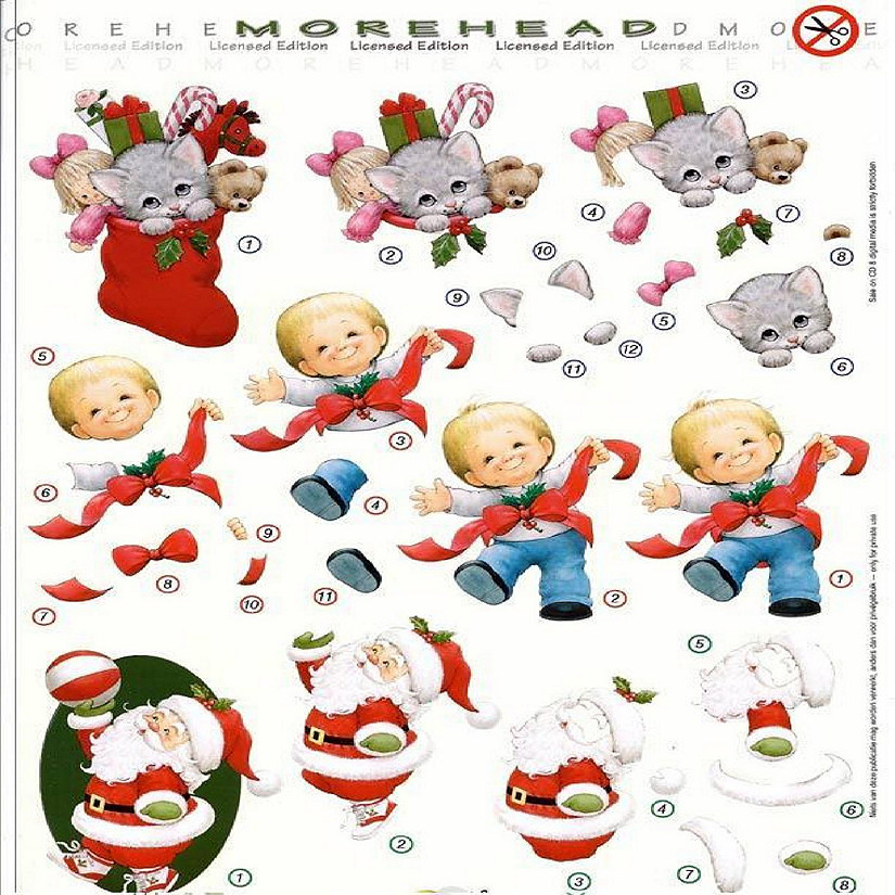 Reddy Creative Cards 3D Precut Socking  Santa Image