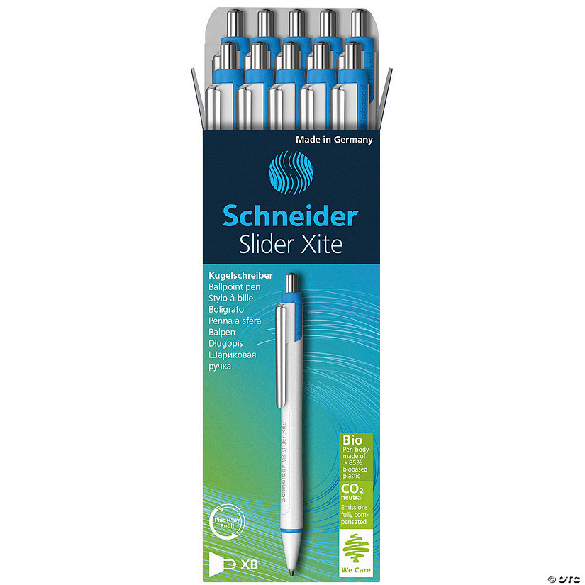 Rediform Slider Xite Environmental Retractable Ballpoint Pen, Black, Pack of 10 Image