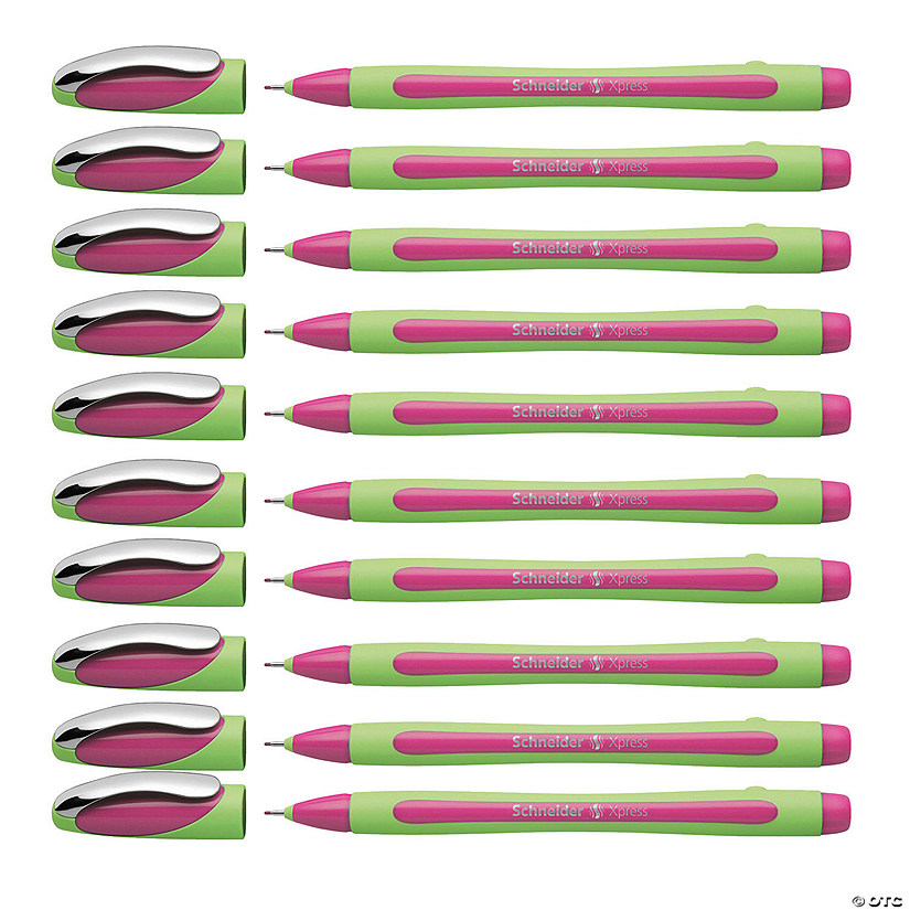 Rediform Xpress Fineliner Pen, Fiber Tip, 0.8 mm, Pink, Pack of 10 Image