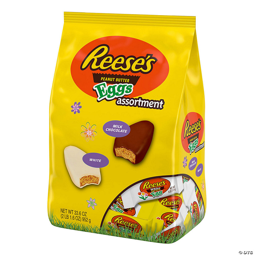 Reese&#8217;s<sup>&#174;</sup> White & Milk Chocolate Peanut Butter Eggs Easter Candy Assortment - 60 Pc. Image