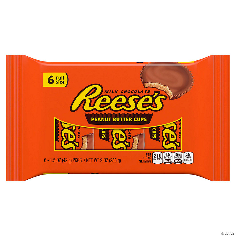REESE'S Full Size Peanut Butter Cup 6-Pack, 9 oz, 2 Pack Image