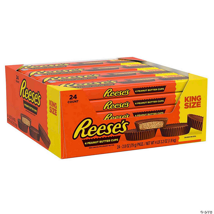 REESE'S King Size Peanut Butter Cups, 2.8 oz, 24 Count Image