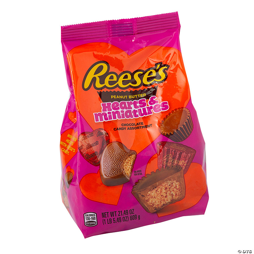Reese's&lt;sup&gt;&amp;#174;&lt;/sup&gt; Peanut Butter Hearts &amp; Miniatures Candy - 65 Pc. Image
