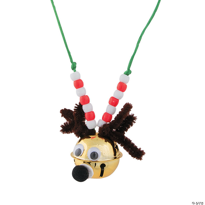 Reindeer Bell Necklace Craft Kit - Makes 12 Image