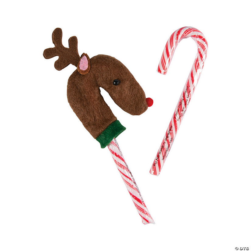 Reindeer Candy Cane Covers - 12 Pc. Image