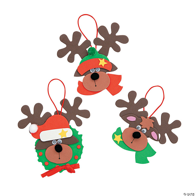 Reindeer Christmas Ornament Craft Kit - Makes 12 Image