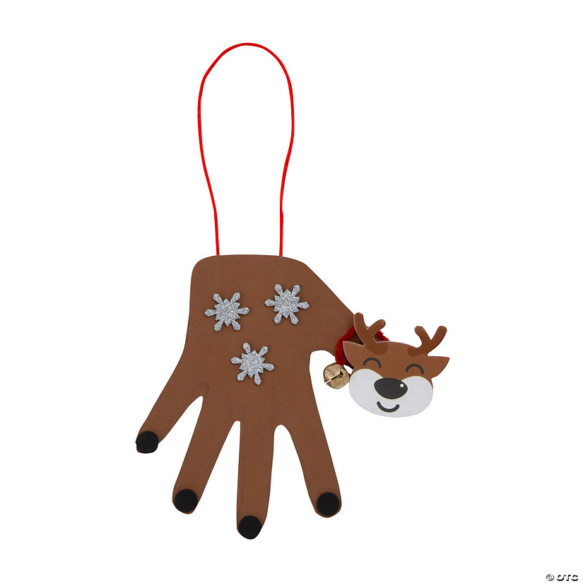 Reindeer Handprint Sign Craft Kit - Makes 12 Image
