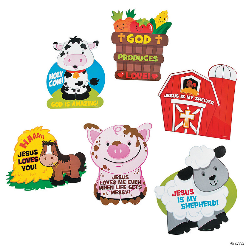 Religious Barnyard Cutouts - 6 Pc. Image