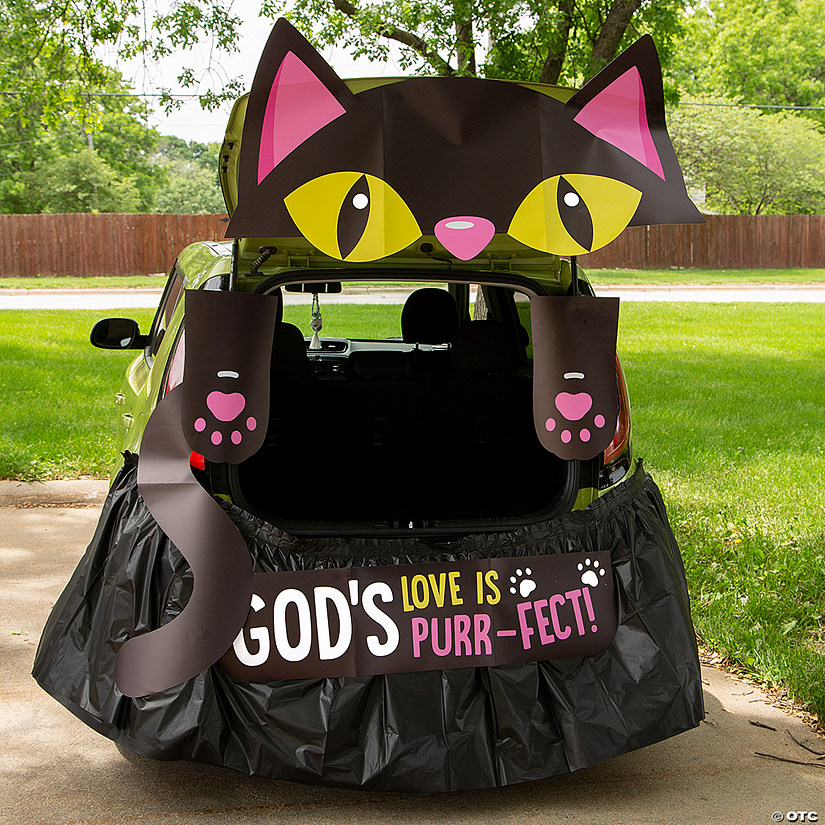 Religious Black Cat TrunkorTreat Decorating Kit 6 Pc. Oriental