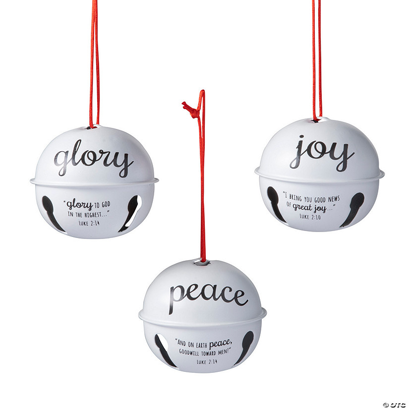 Religious Christmas Bell Ornaments - 12 Pc. Image