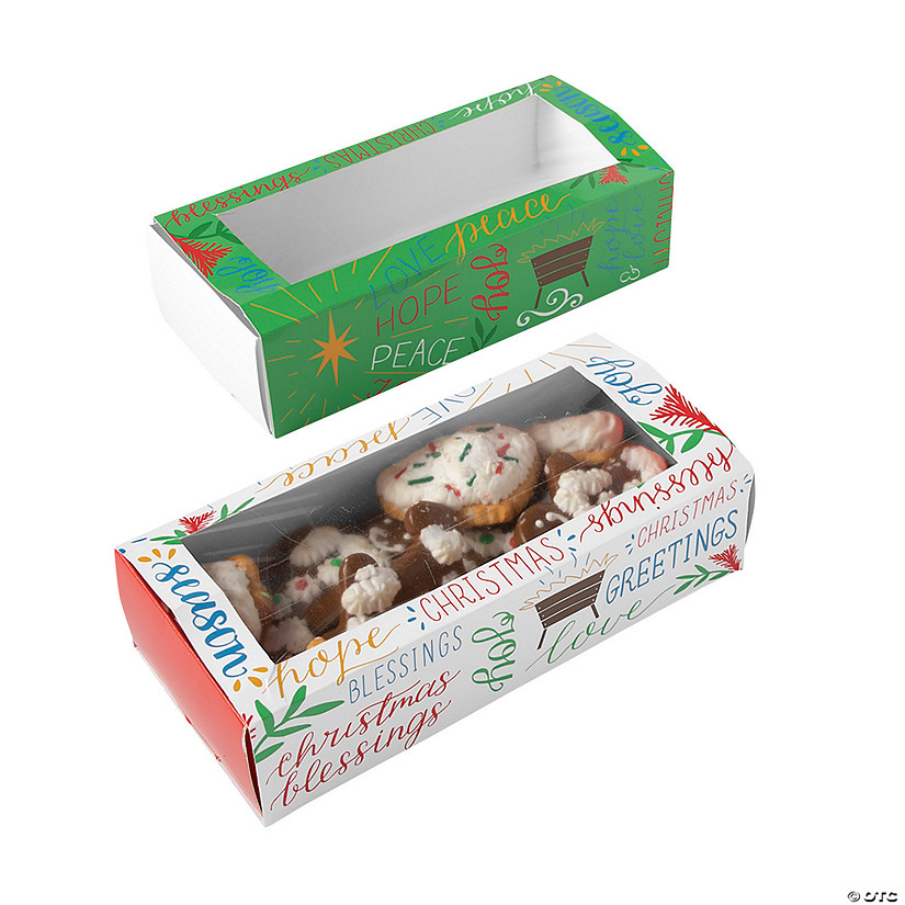 Religious Christmas Treat Boxes with Window Image