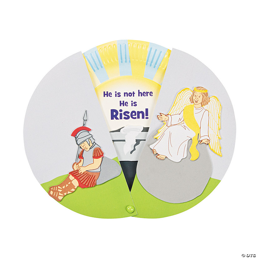 Religious Easter Paper Plate Empty Tomb Reveal Craft Kit -Makes 12 Image