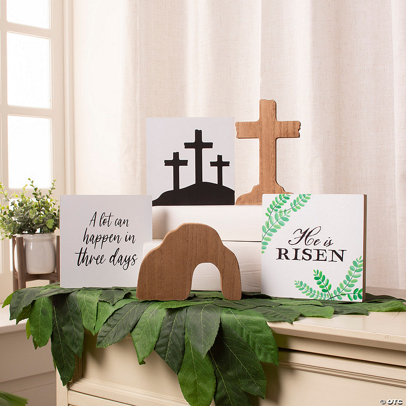 Religious Easter Tabletop Decor Set - 5 Pc. Image